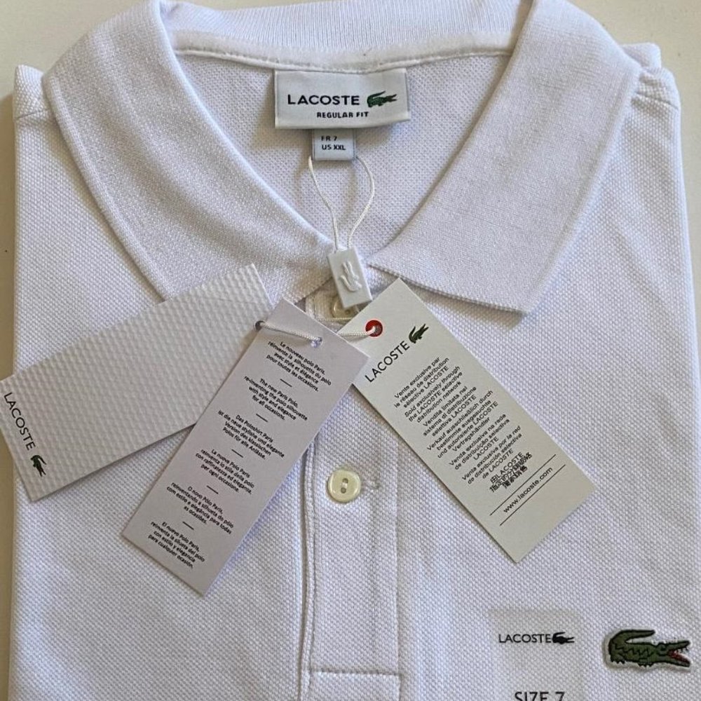 Lacoste Men's Cotton Regular Fit Polo Shirt , NEW
